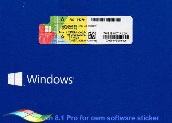 China Sistema operativo auténtico de Microsoft Windows 8,1 para la etiqueta engomada del COA proveedor
