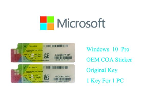 China El Microsoft Windows 10 en línea originales de la llave el 100% del producto de la original activa etiqueta engomada de la licencia de Windows 10 multi de la lengua la favorable proveedor
