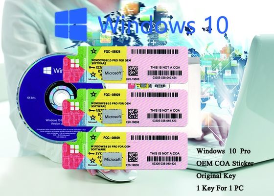 China El 100% Windows auténtico 10 favorables sistemas del pedazo de la etiqueta engomada 64 del COA en línea activa proveedor