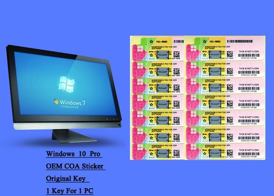 China Activación en línea FQC adaptable auténtico de la favorable del italiano de Windows 10 etiqueta engomada del COA proveedor