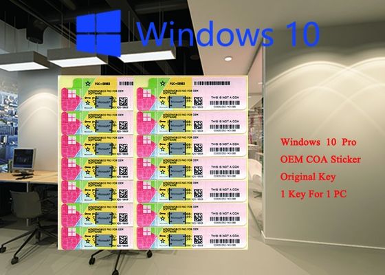 China Etiqueta engomada 32 del COA del Microsoft Windows 10 auténticos del 100% favorable 64 sistemas FQC 08983, favorable OEM del pedazo del coreano de Windows 10 proveedor