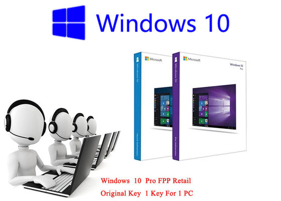 China Windows 10 tratos caseros de FPP de 32 bits/llave original de la caja al por menor 64-bit para el ordenador proveedor