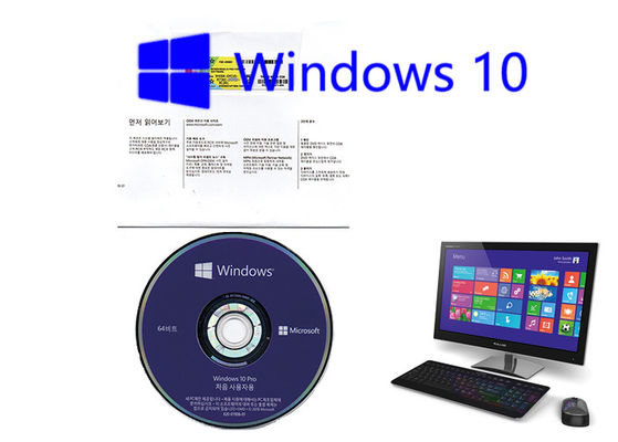China Activación completa de la versión de la favorable del OEM de Microsoft Windows 10 de la etiqueta engomada 64Bit de la licencia lengua coreana del software en línea proveedor