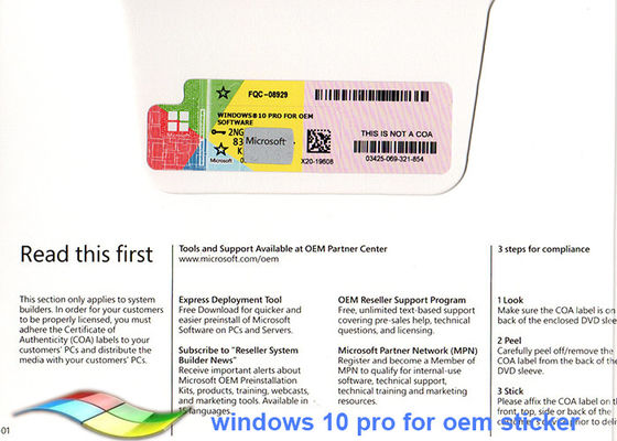 China Windows 10 sistemas completos de la versión 64bit de la favorable etiqueta engomada del COA en línea activa proveedor