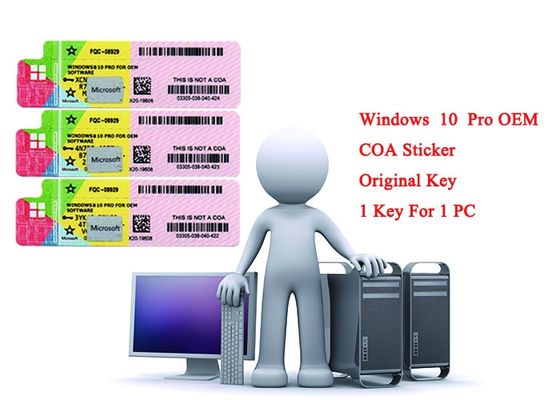 China 32 llave de la original de la etiqueta engomada el 100% del COA de los sistemas Windows 10 del pedazo 64bit favorable de Microsoft proveedor