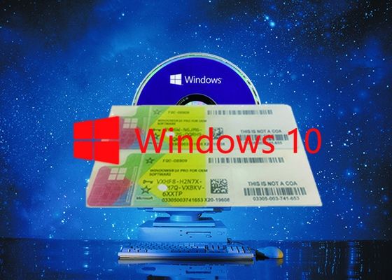 China Etiqueta engomada del COA de Windows 10 llenos de la versión favorable que trabaja sistemas adaptables dominantes seriales de FQC 64bit proveedor
