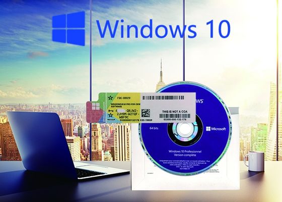 China Versión completa Windows 10 favorables sistemas auténticos de la llave 64Bit del producto de la etiqueta engomada del COA proveedor