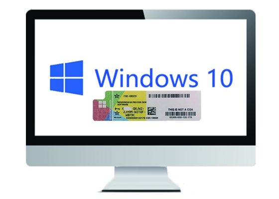 China Lengua alemana 64bit de la favorable de la licencia de Microsoft Windows 10 etiqueta engomada del COA proveedor