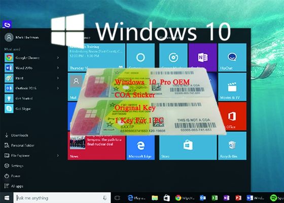 China Etiqueta engomada dominante del OEM de la llave de la licencia del Coa de la licencia de la etiqueta engomada del producto auténtico de Windows 10 proveedor